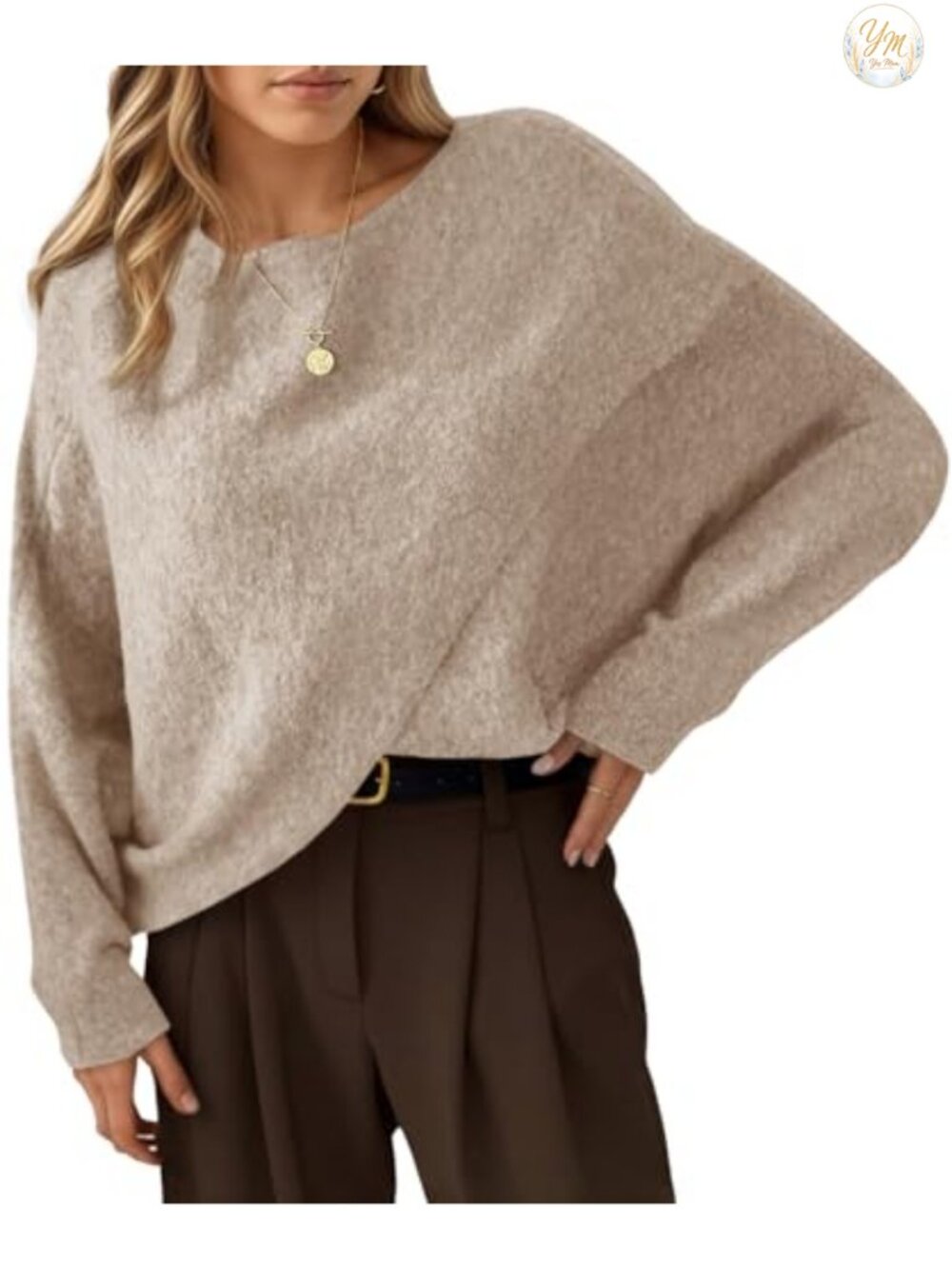 Oversized Batwing Poncho Sweater Dolman Sleeve Pullover Top